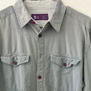 Matix Clothing Co. Grey/Light Blue Long Sleeve Button Down - Size M